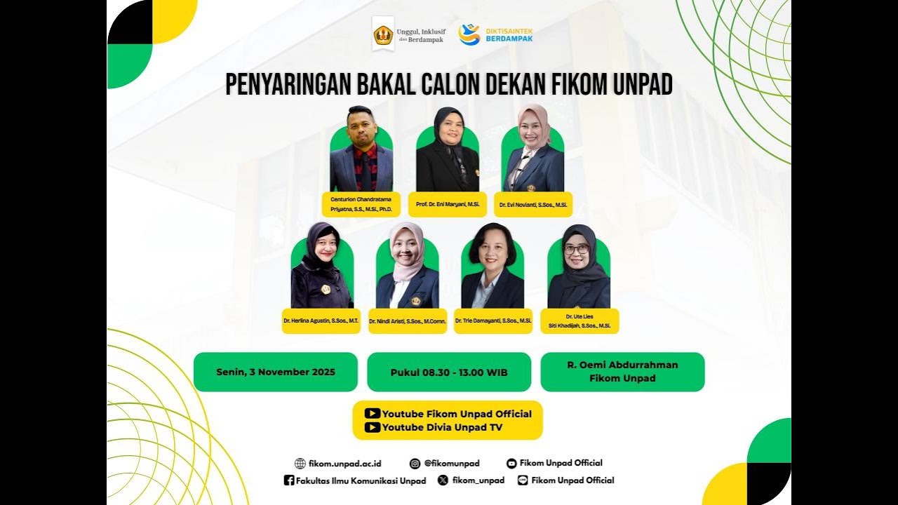 Rapat Pleno Senat FIKOM dalam rangka penyaringan Bakal Calon Dekan FIKOM UNPAD periode 2026-2030