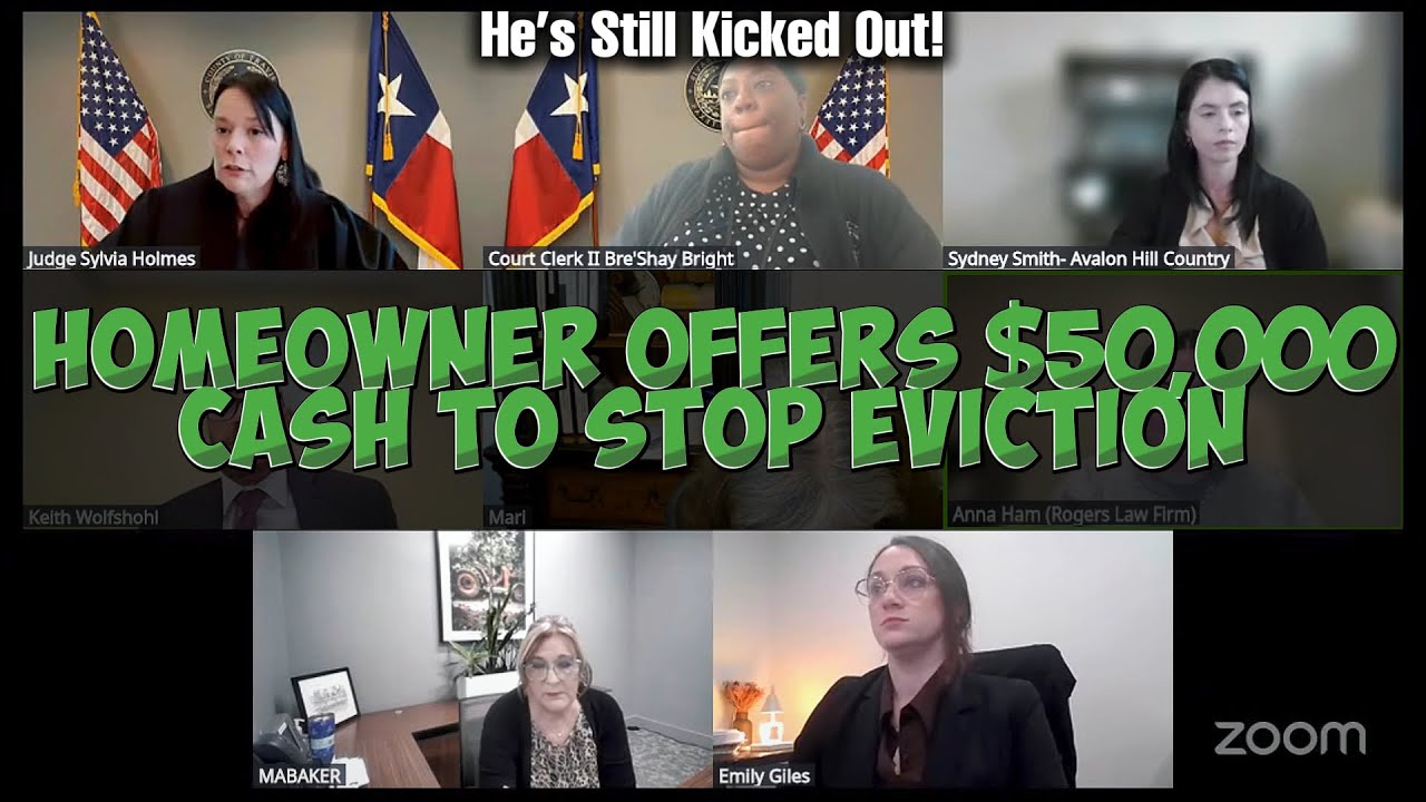 Homeowner Offers $50,000 Cash to Stop Eviction - But He’s Still Kicked Out!