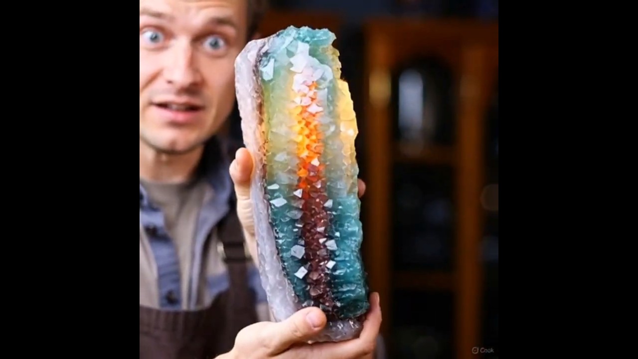 MUST-SEE GREEN GEMINSANE MINERAL COMBO This Crystal Has 3 Natural Colors Green Apophyllite