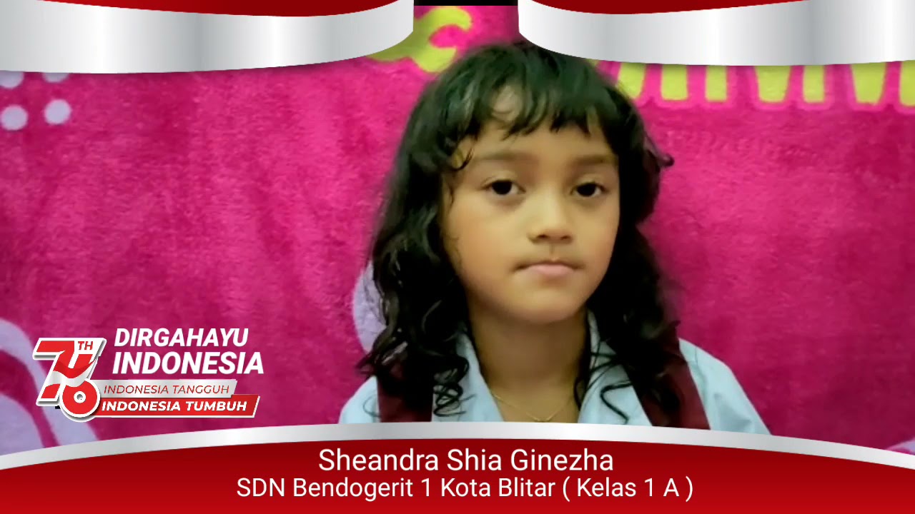 LAGU BENDERA MERAH PUTIH | SHEANDRA SHIA GINEZHA| SDN BENDOGERIT 1 KLS 1 A/22 KOTA BLITAR