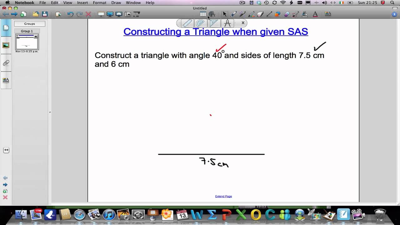 Constructing Triangles - SAS