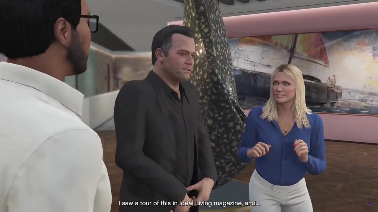 GTA 5 Online: Mansions DLC Michael Returns Cutscene 