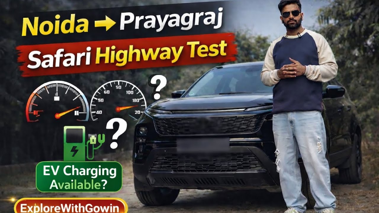 Noida to Allahabad Road Trip Guide 🚘 | EV Stations, Highway & MID Mileage | #explorewithgowin 