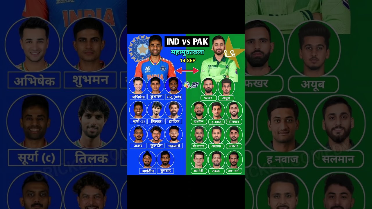 Ind Vs Pak Asia Cup 2025 Playing 11 ☠️🥰#cricket #asiacup #asiacup2025 #short #shorts #trending #ipl