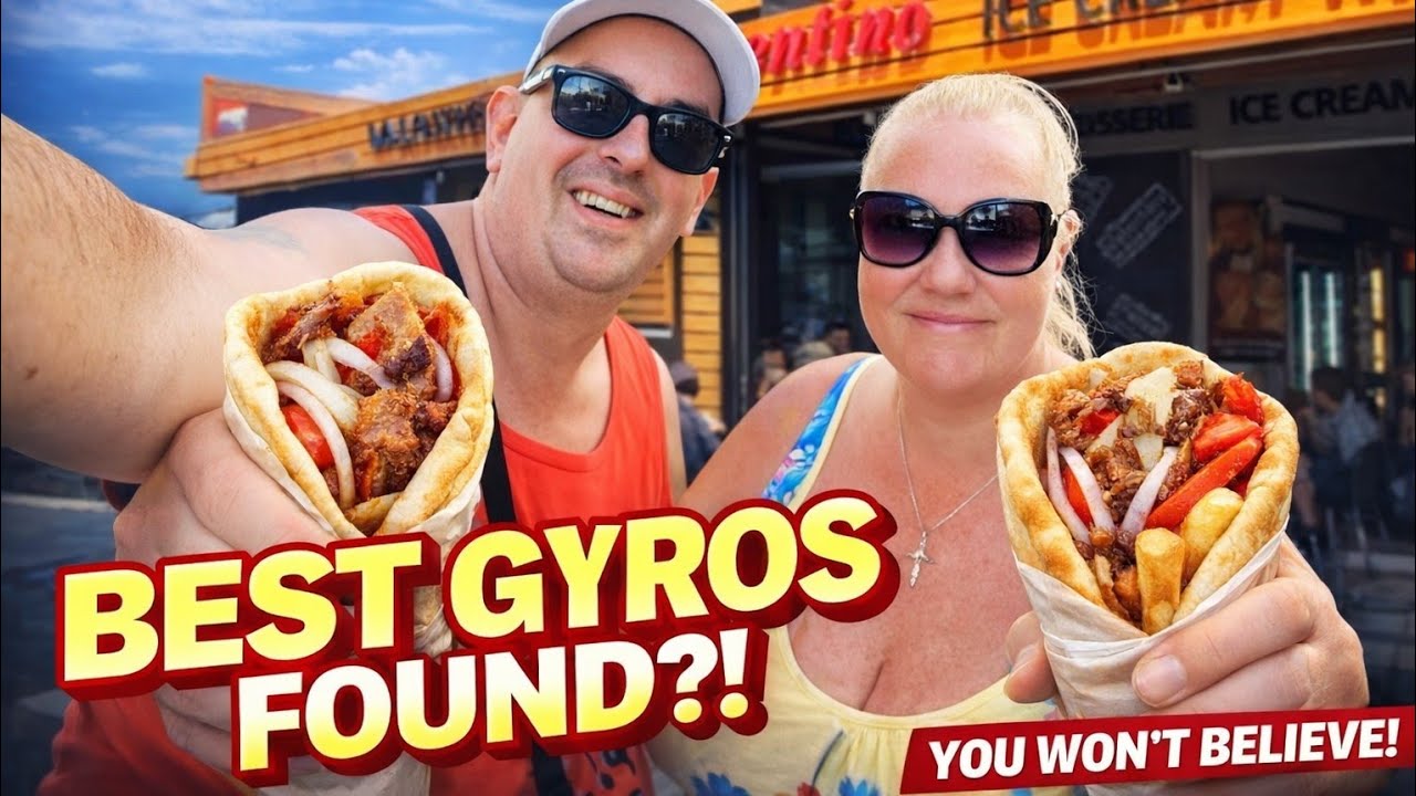 CRETE! Did We Find The Best Gyros In Hersonissos At Valentino Bakery!?