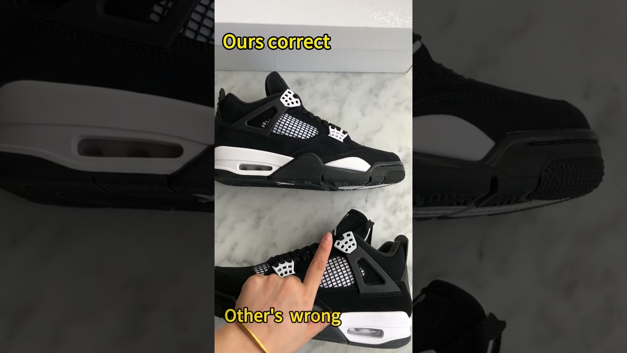 Real vs Fake Air Jordan 4 White Thunder #jordan4whitethunder