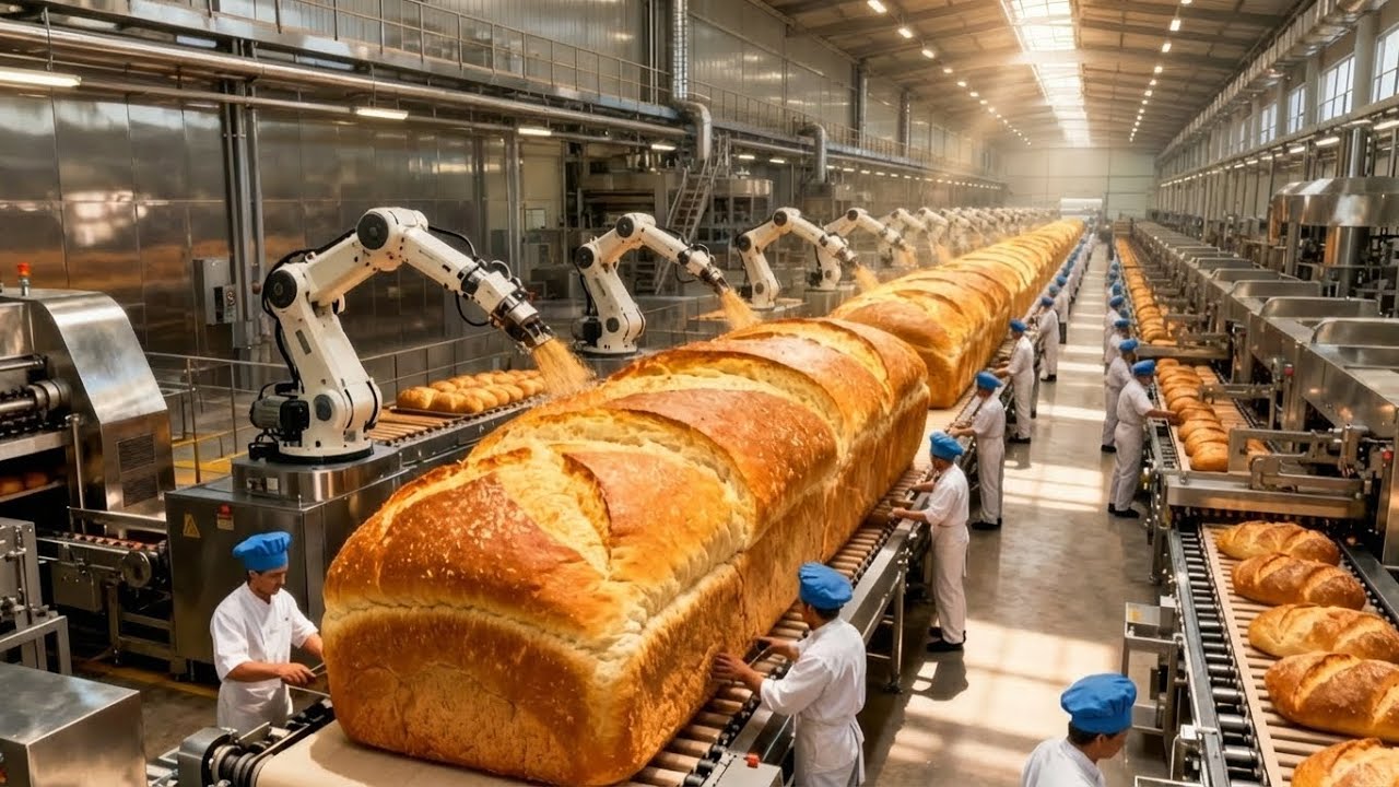 Inside the Industrial Bread Megafactory &ndash; How Millions of Loaves Are Baked Daily (Full Process)