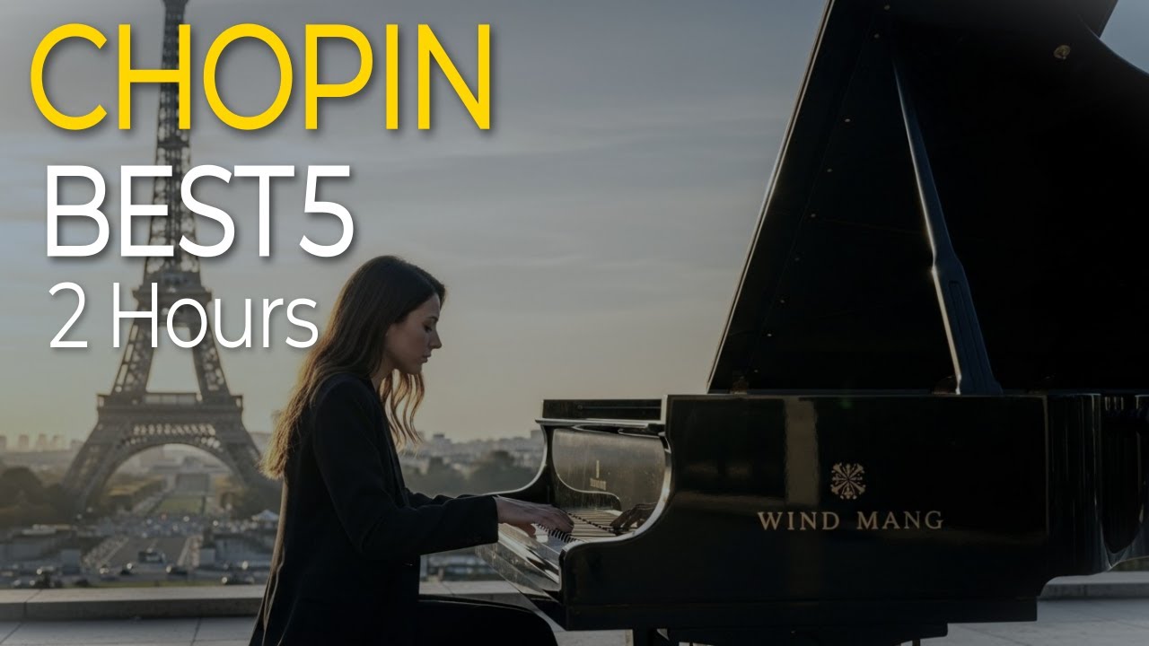Chopin BEST 5 – 2 Hours Continuous Relaxing Piano | Paris Winter Ambience