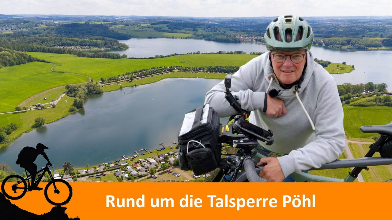 Radtour rund um die Talsperre Pöhl im Vogtland. Wo lag das alte Dorf? Uns hilft eine Karte von 1912.