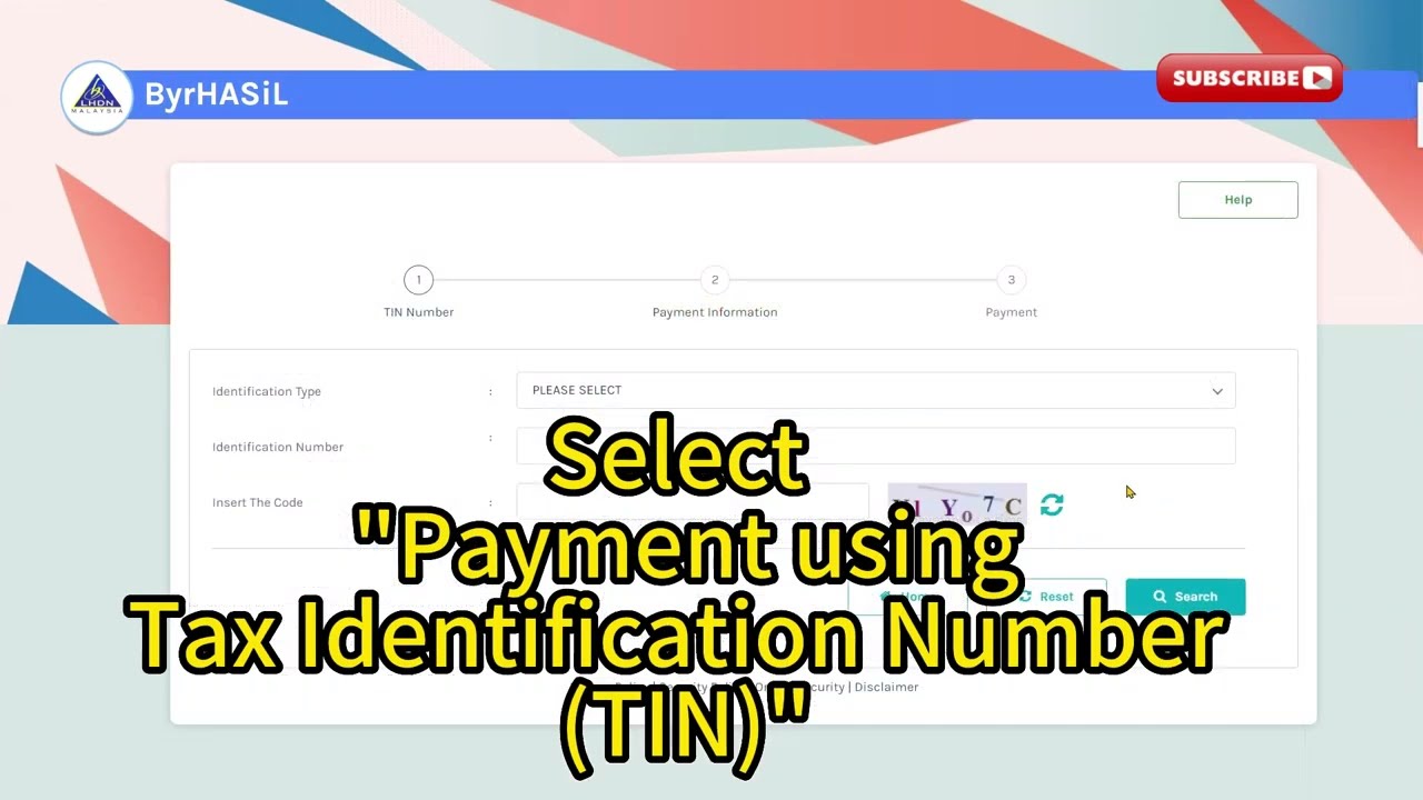 [24-8-2023] ByrHASiL Payment using Tax Identification Number (TIN) for pay income tax Via FPX