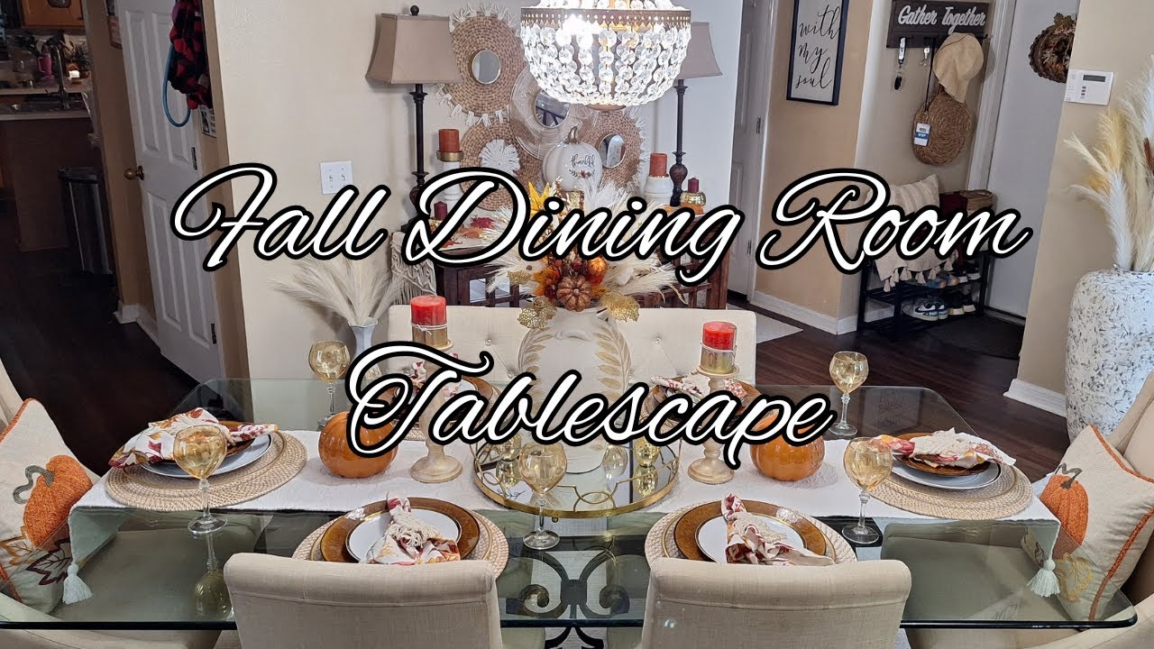 Fall Decorations 2025 🍂 Dining Room Tablescape | Decorate with Me #cozyfalldecor