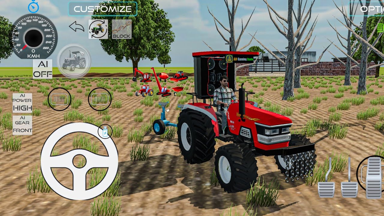 🌾 Heavy Tractor Farming Challenge 🔥#jcb #truck #dumper #gamingvideos 