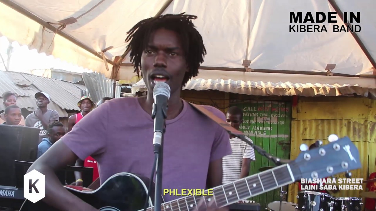Phlexible full performance at Made In Kibera Band Tour, Biashara Street, Kibera