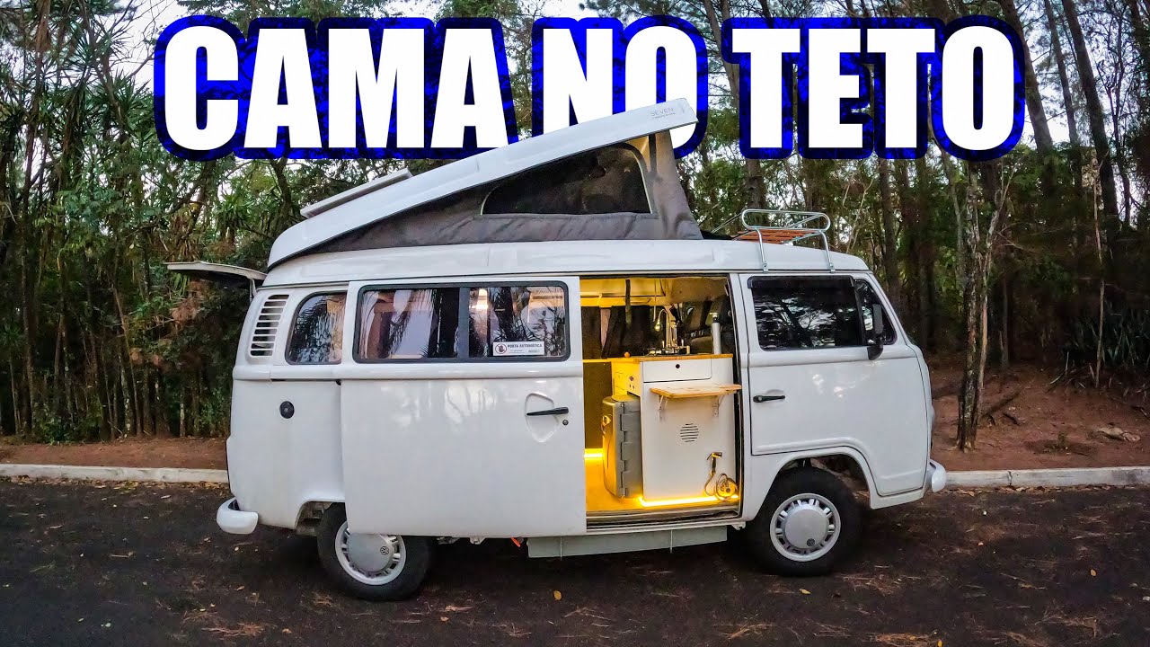 Porta Automática e CAMA NO TETO! - TOUR na KombiHome Maria José #kombihome #vanlife