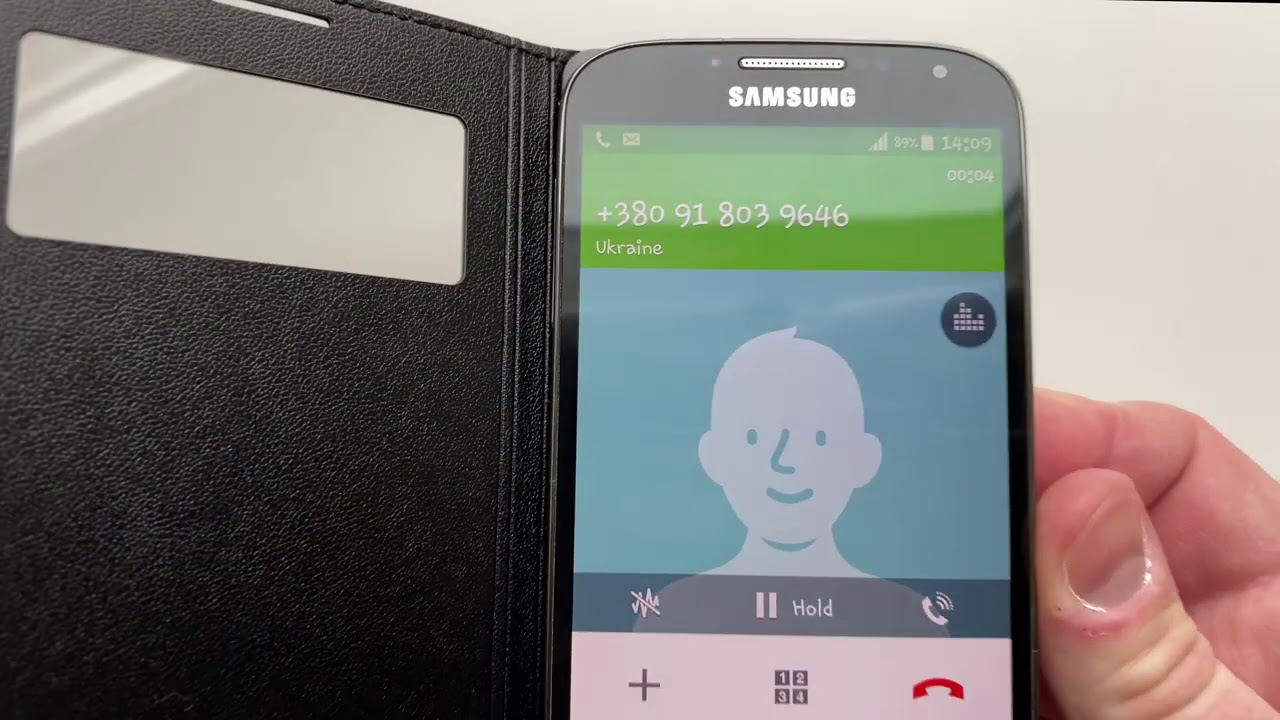 SAMSUNG GALAXY S4 INCOMING CALL IN S-VIEW FLIP COVER CASE