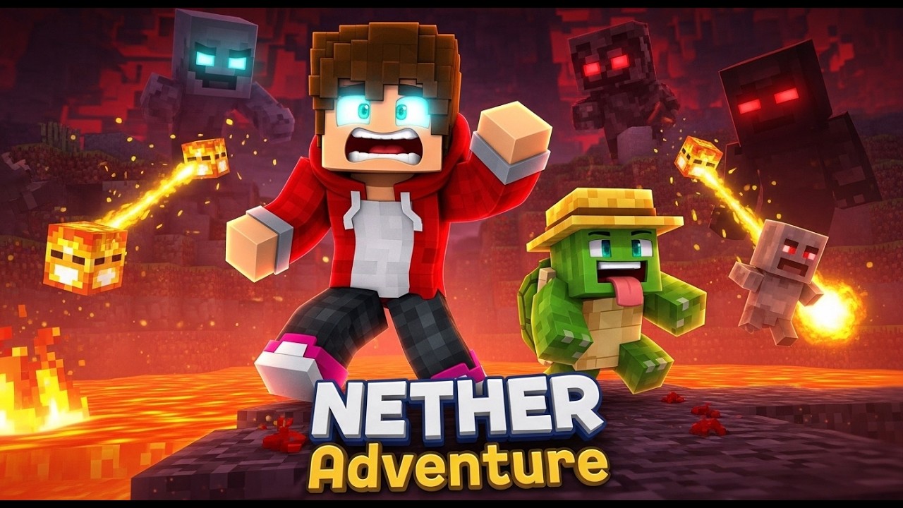 JayC & Rixy&rsquo;s First NETHER Adventure Gone WRONG! 😱 Minecraft Animation - Blaze Ambush!