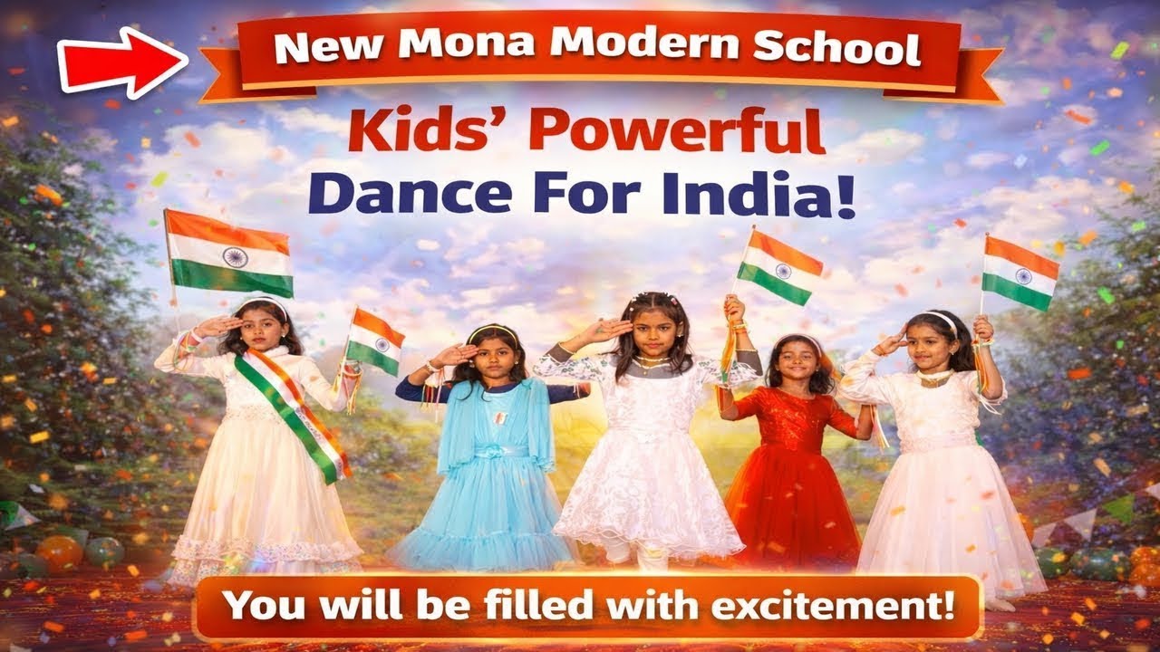 Cute Kids Dance on Trending Song Mix | School Annual Function 2026 💃🕺{New Mona Modern School}