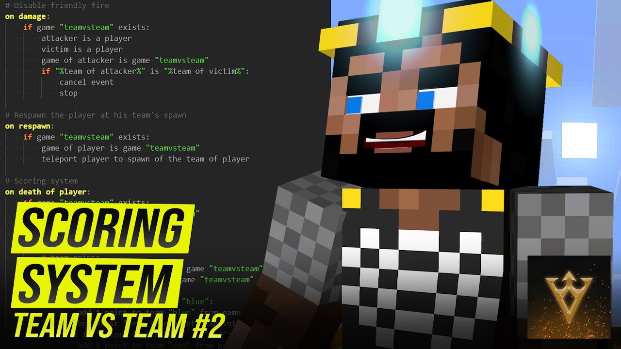 Making the SCORING SYSTEM for Team vs Team | Minecraft Skript Tutorial - Episode 2