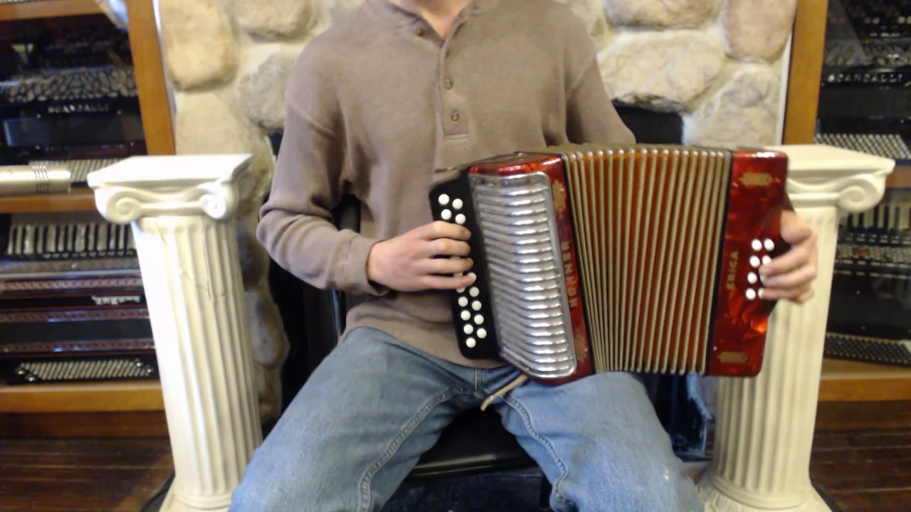 4629 - Red Hohner Erica Diatonic Button Accordion CF MM 21 8 $799