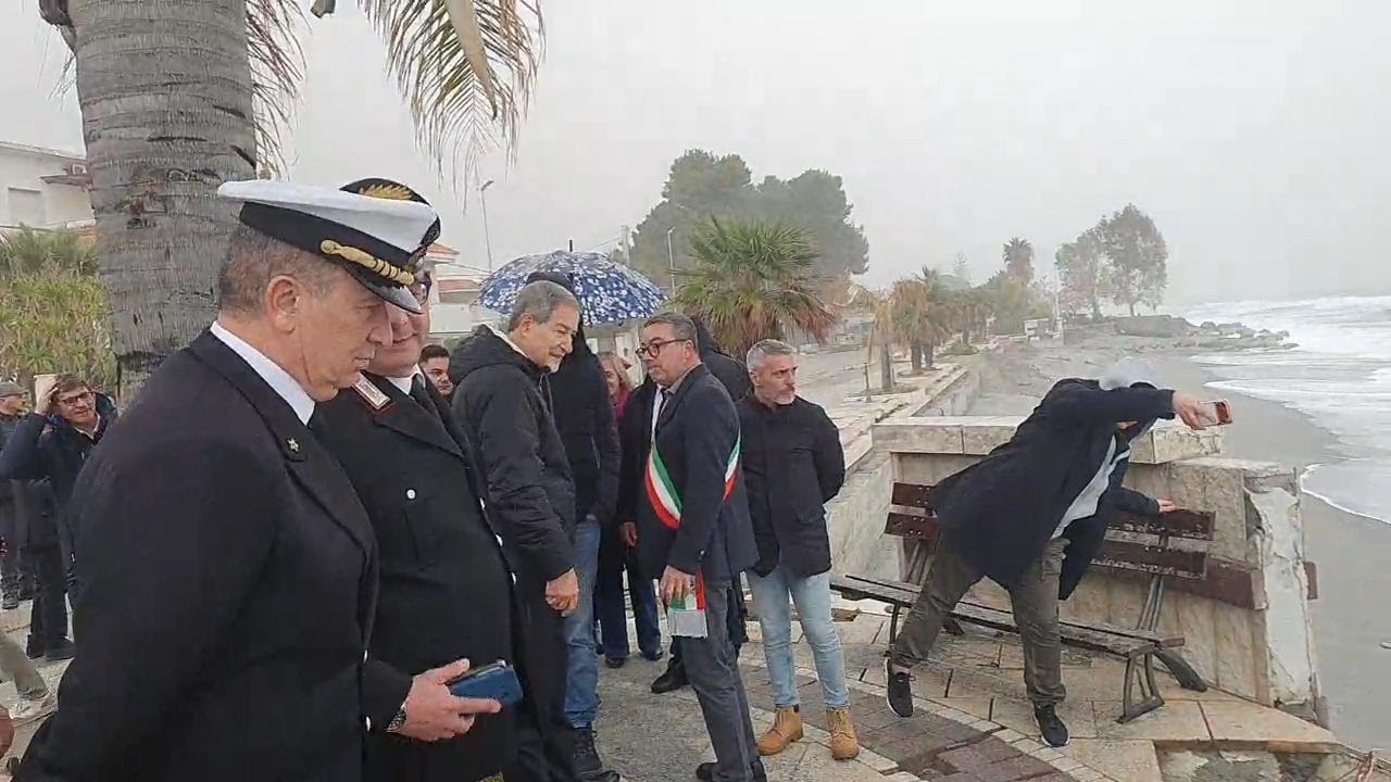 Musumeci e Occhiuto a Marina di San Lorenzo con il Sindaco Polimeni