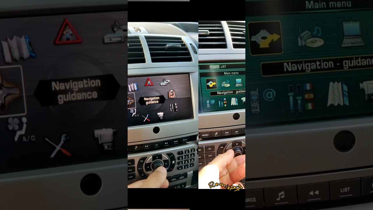 Peugeot 407 RT3 vs RT4 menu