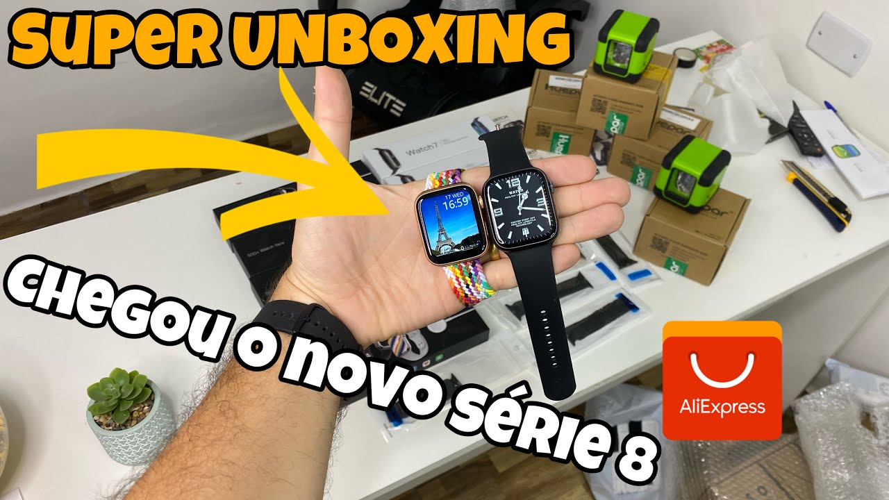SUPER UNBOXING DA CHINA , Chegou o Novo W28 Pro Série 8 do ALIEXPRESS