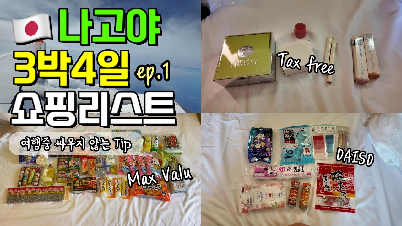 [4K] 나고야 쇼핑 ep.1🇯🇵일본마트 맥스밸류｜다이소｜프린세스가든호텔｜인천공항｜추부공항 뮤스카이