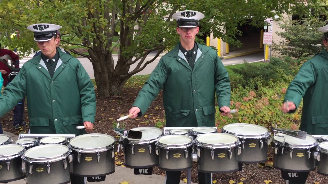 MSU Drumline playing "X" - 11/4/2017 - MSU vs. Penn State