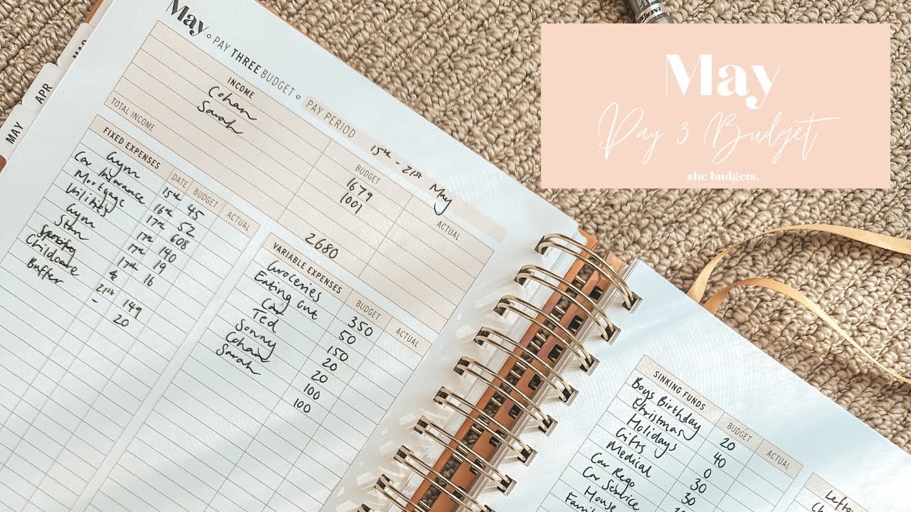 Budget with me | May Pay 3 Budget | The Budget Planner | She Budgets | Personal Finance | Budget Mum