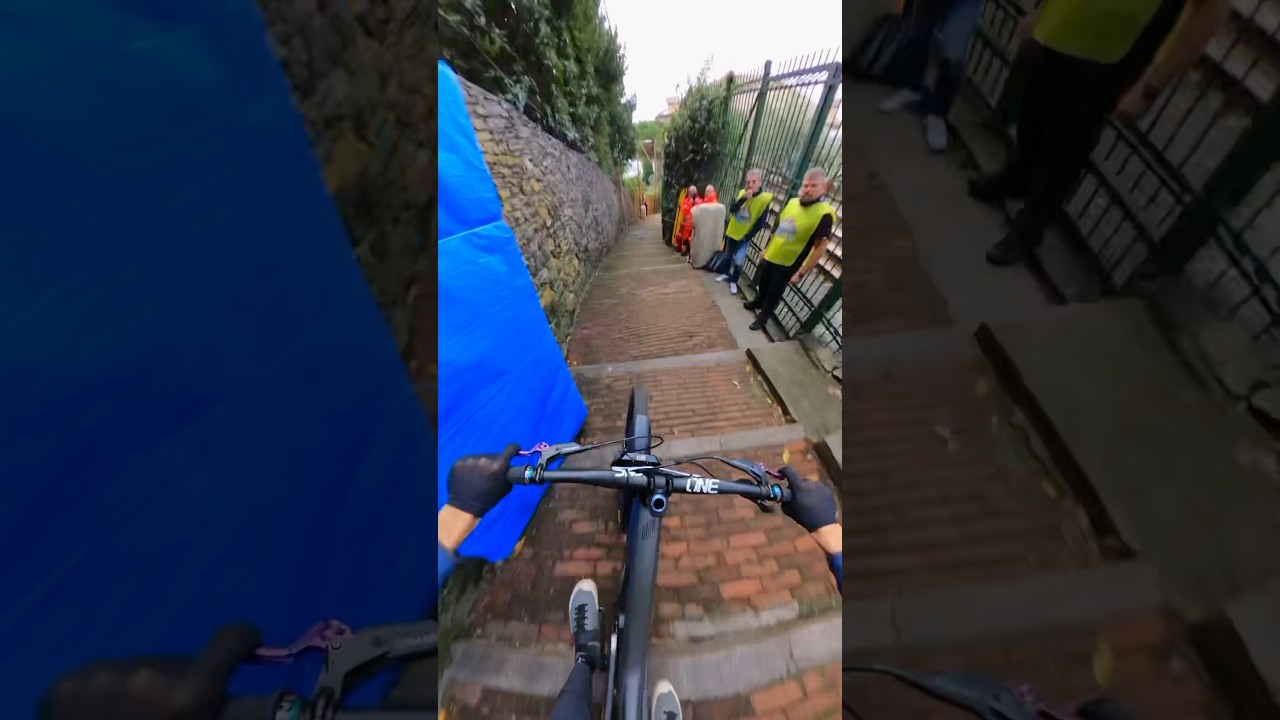 Fastest Urban Downhill Race Ever! 🥵 #Mountainbiking #urban #gopro