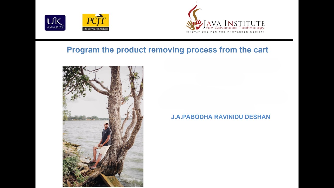 Program the product removing process from the cart