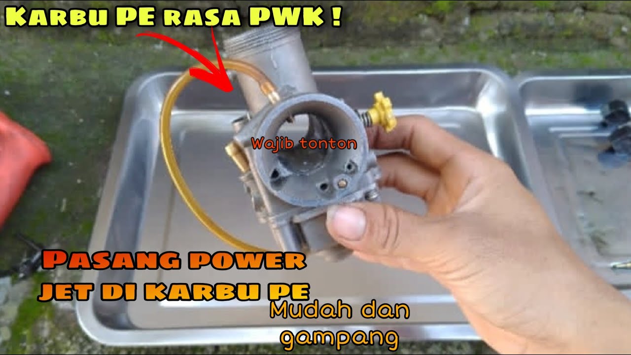 Cara memasang power jet di karbu pe 28 || N.A.R speed