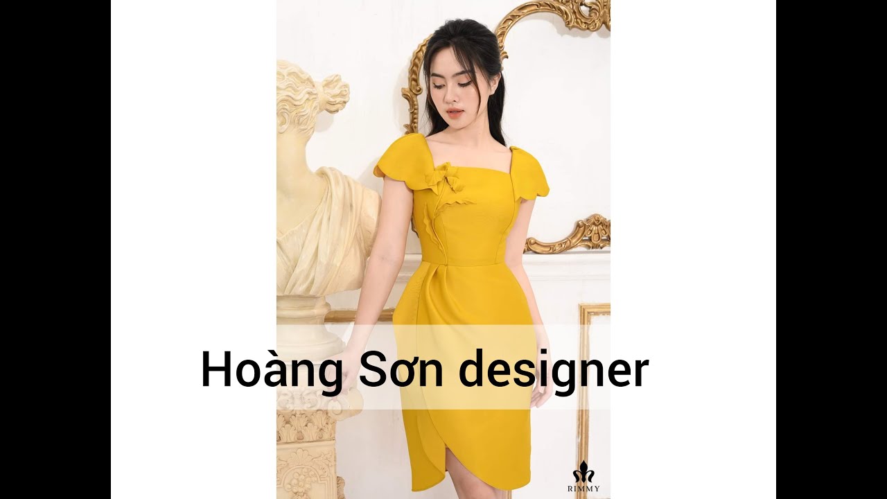 Ho&agrave;ng Sơn designer|Dạy cắt may cơ bản:hướng dẫn c&aacute;ch cắt đầm cổ vu&ocirc;ng tay chờm vai liền theo mẫu