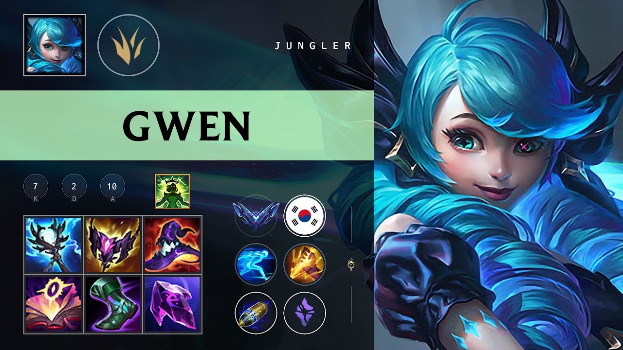Gwen Jungle vs Elise - KR Diamond Patch 26.08