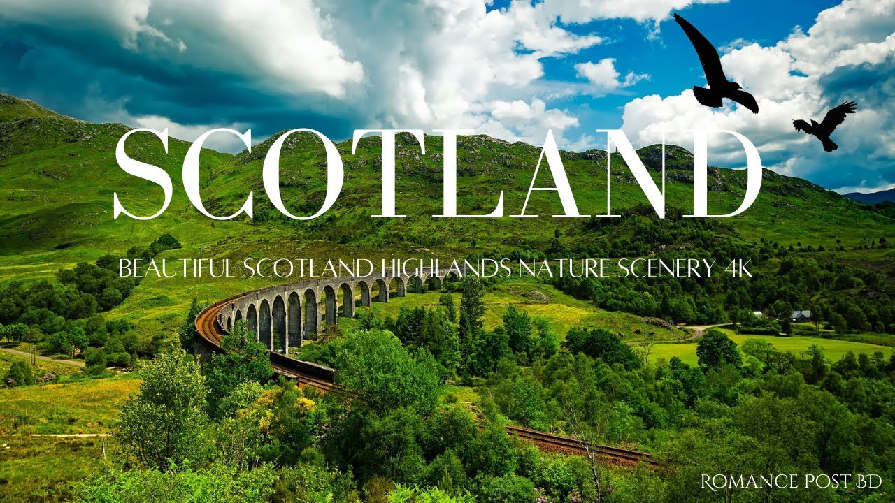Beautiful Scotland Highlands Nature Scenery 4K | Scotland Stock Video - No Copyright | Royalty Free