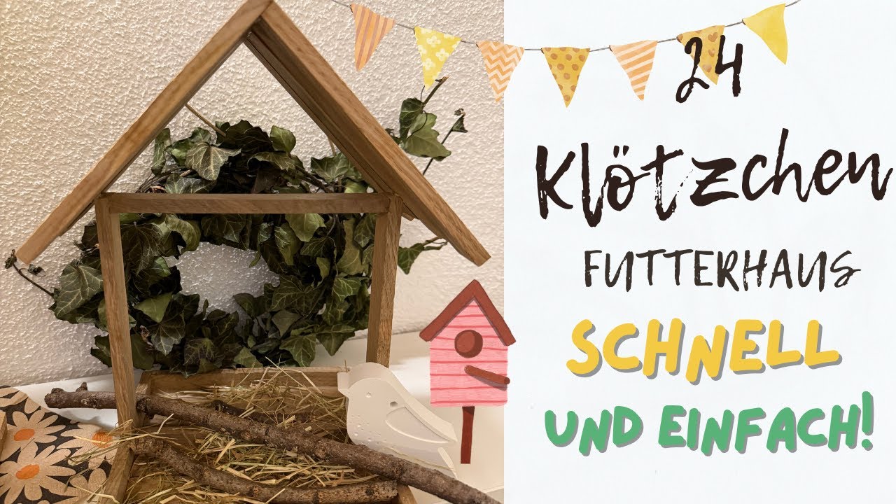 8. Februar 2025  Futterhaus aus Klötzchen  🐦‍⬛🐝🐿️🦜 #diy #handmade #bastelnmachtglücklich #klötzchen