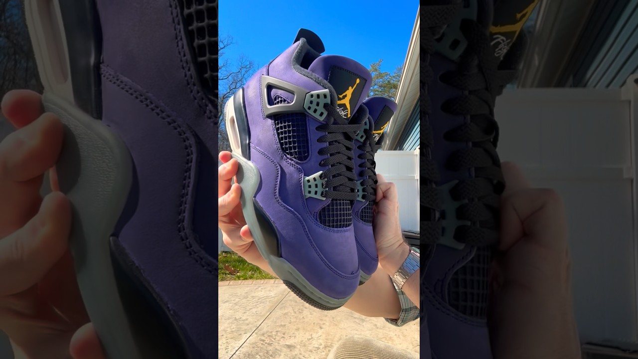 Air Jordan 4 - Imperial Purple (Lakers) - &ldquo;LAKESHOW&rdquo; - Распаковка моих кроссовок JD Sports W