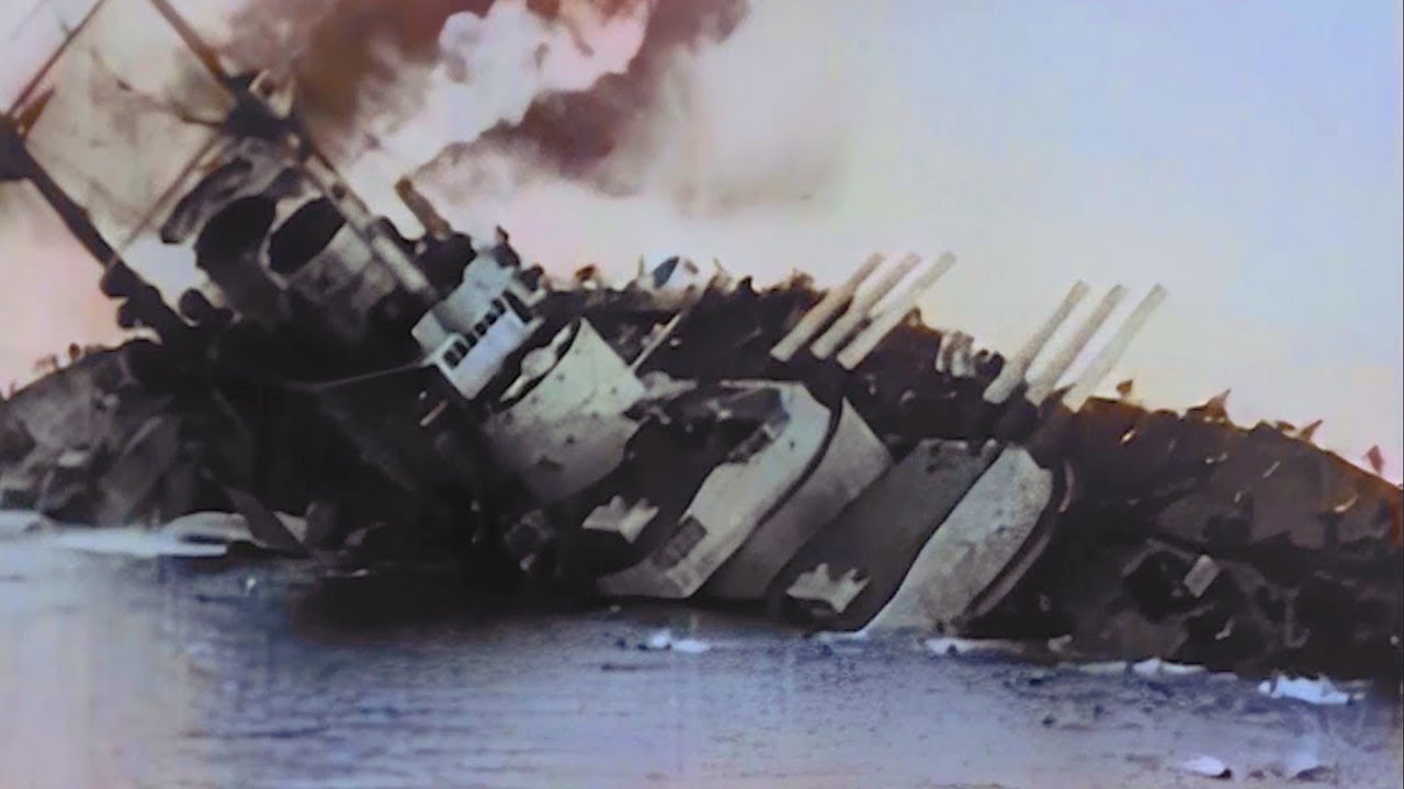 WWI Footage // Colorized & HD Restoration &mdash; Sinking of the SMS Szent Istv&aacute;n, 1918