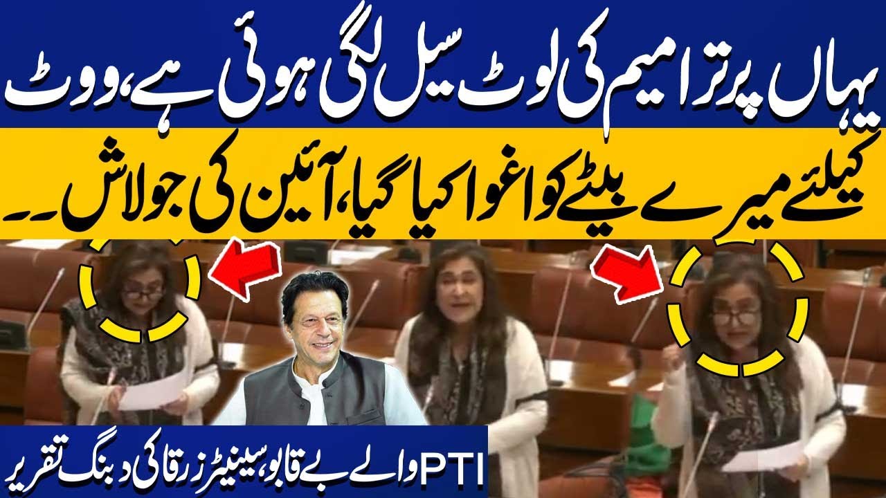 Sale of Constitutional Amendments | PTI Senator Dr Zarqa Speech in Senate | Capital TV