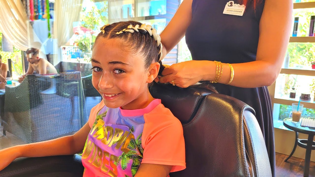 Day 5 of our vacation in Antalya Turkey Family Vlog - Getting our hair done