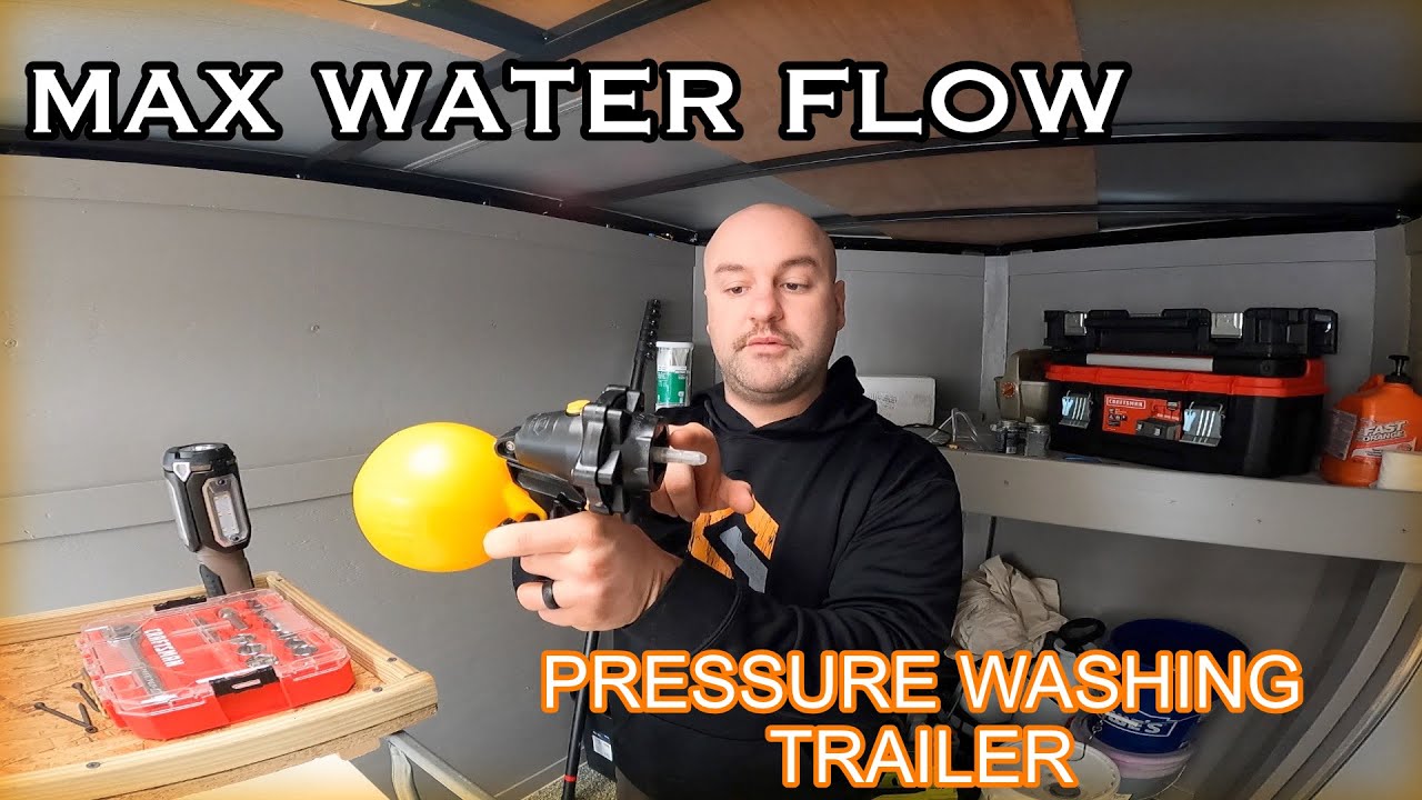 Trying to get max water flow into pressure washing buffer tank