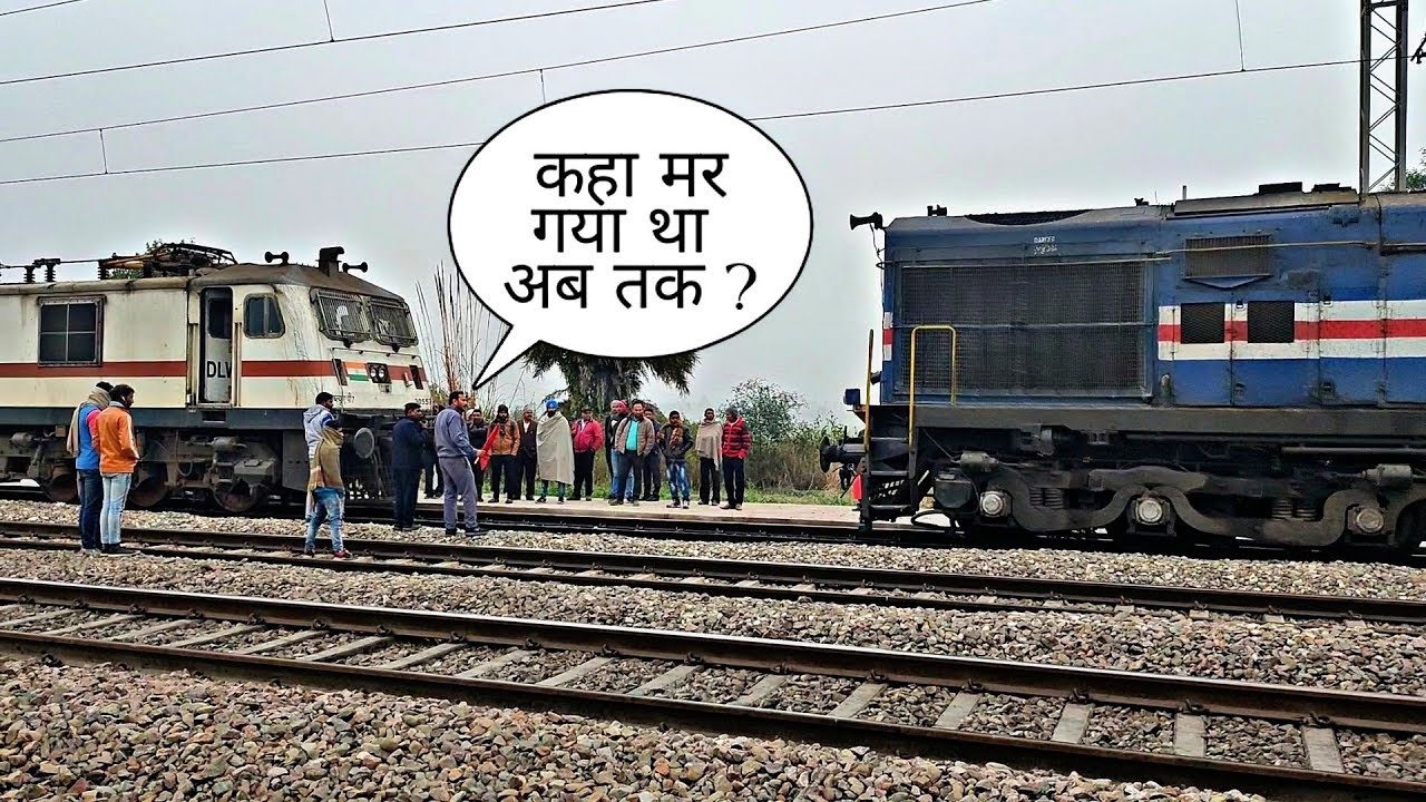 Full Procedure:- LOCO Failed+Fresh link Arrived+Rescue !! Indian Railways