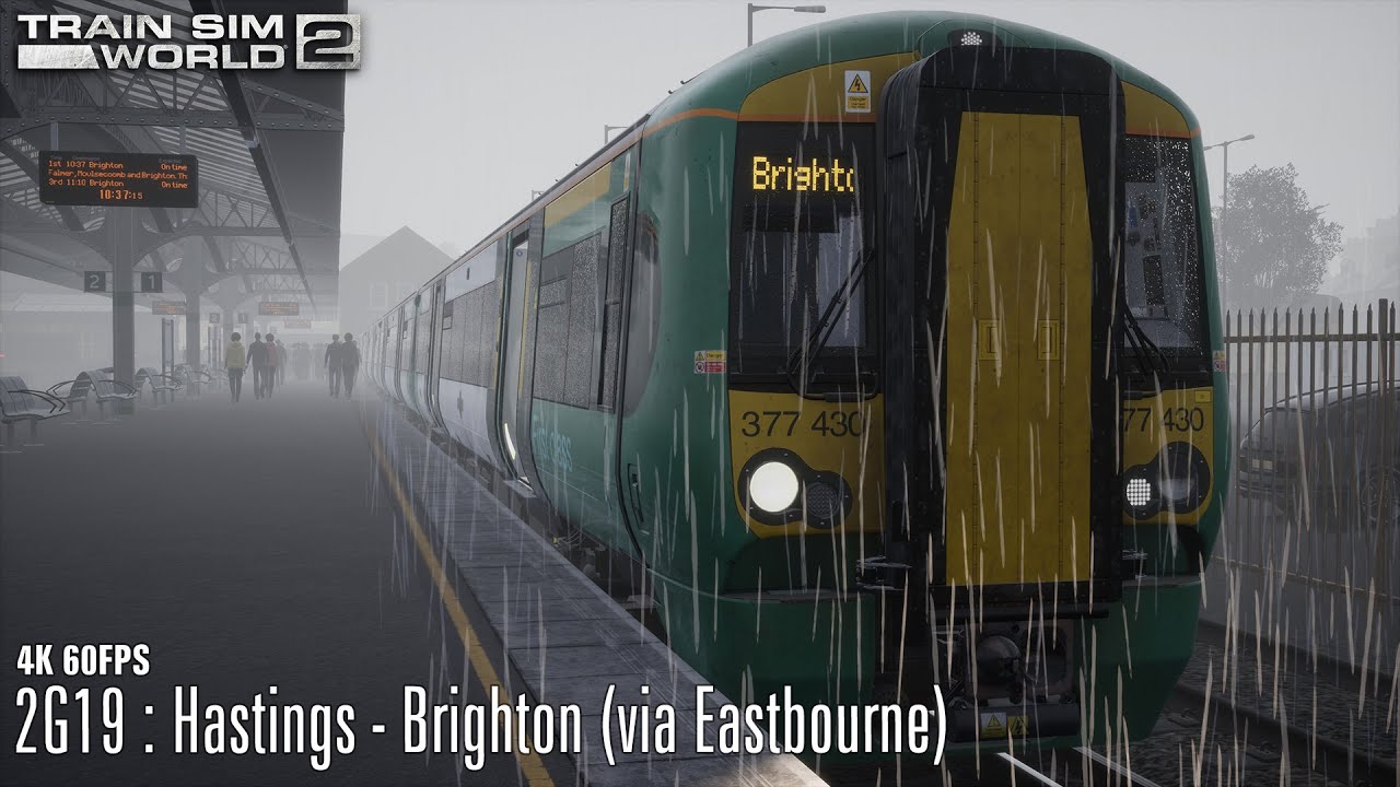 2G19 : Hastings - Brighton (via Eastbourne) - East Coastway - Class 377 - Train Sim World 2