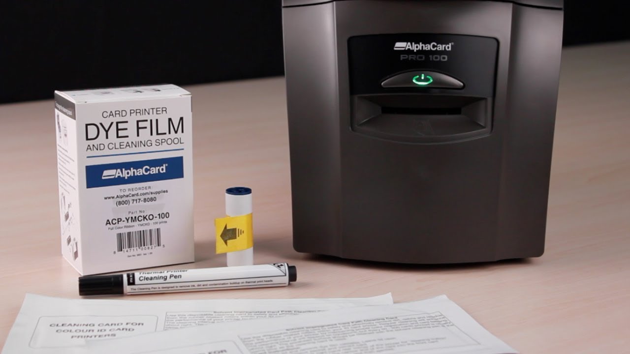 AlphaCard PRO 100 ID Card Printer - How to Clean Your Printer
