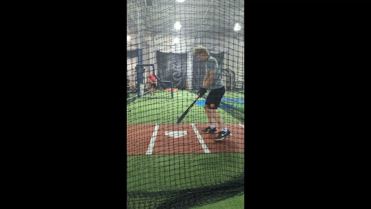Hitting work with Coach Conley