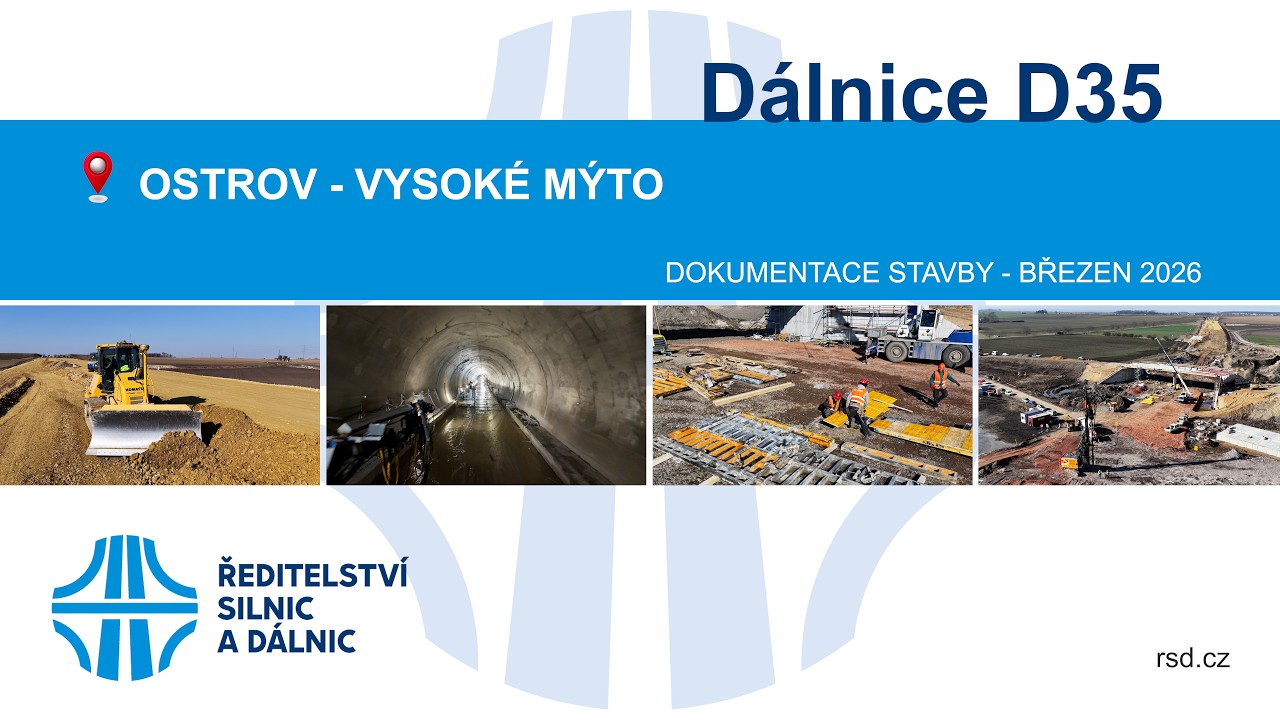 D35 Ostrov – Vysoké Mýto a tunel Homole (dokumentace stavby 03/2026)