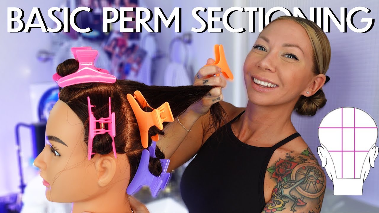 how to section for a 9 section state board perm wrap
