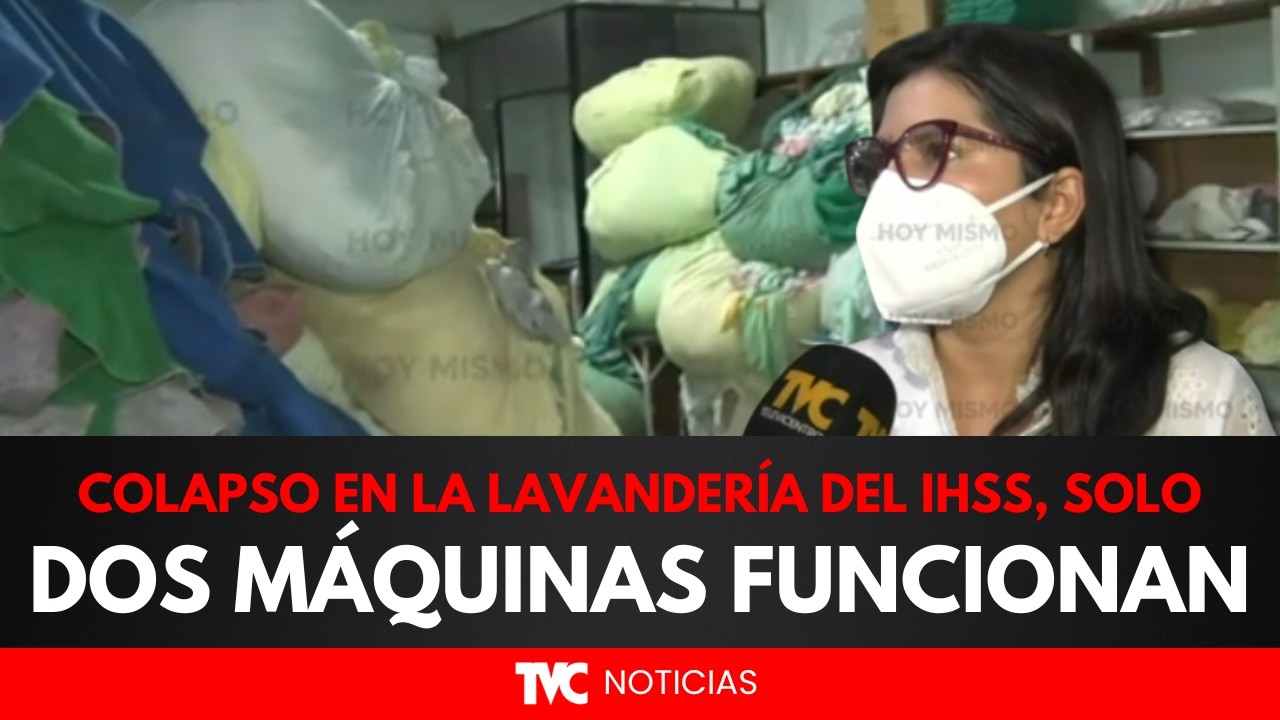 Abarrotada de ropa sucia, la lavandería del IHSS, solo funcionan dos lavadoras