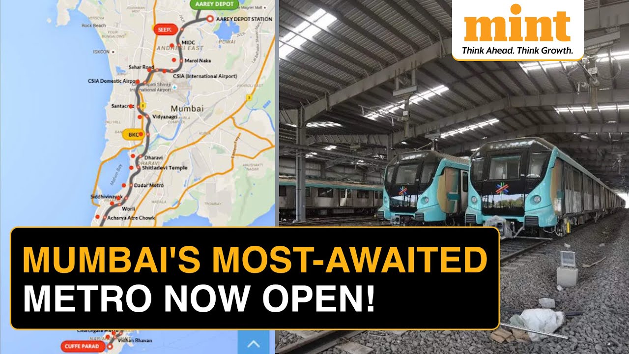 PM Modi Launches Mumbai Aqua Metro Line Phase 1 | Colaba-Bandra-Seepz Line Phase 1 NOW OPEN!