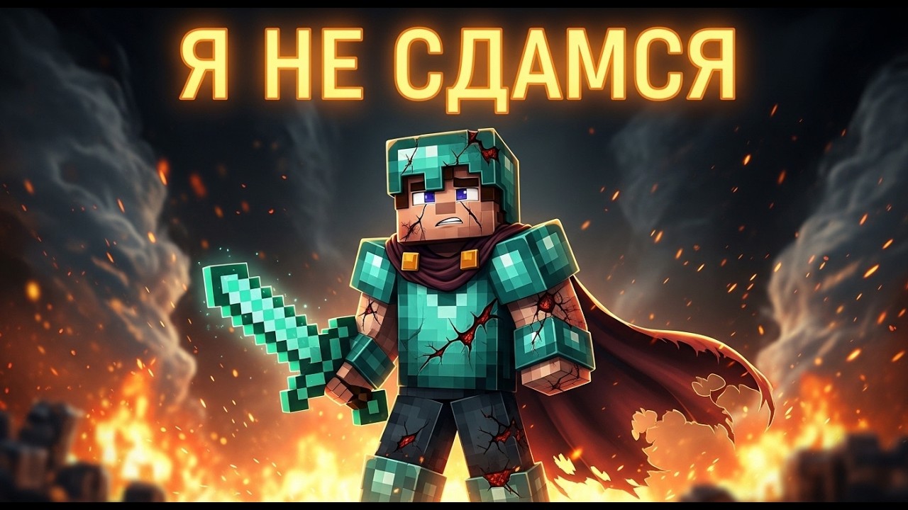 Ещё один раз… Я не сдамся | Грустная Minecraft Песня